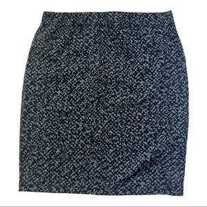𝅺MAX Studio pencil skirt abstract geometric pattern black grey size L